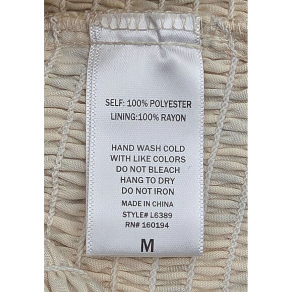 NWT Women's - By Together Smocked Floral Crop Top, Size Medium - Picture 6 of 7